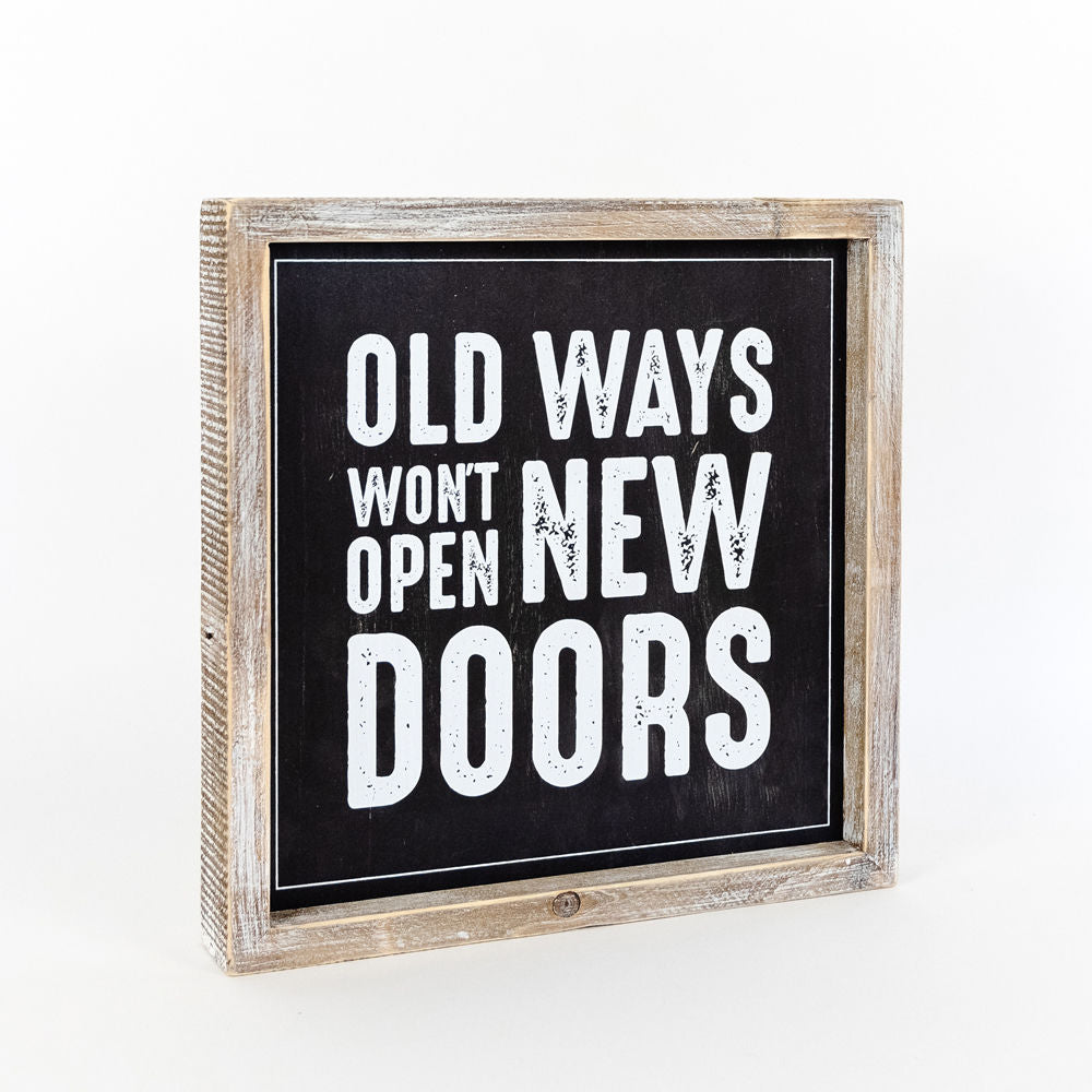 Reversible Wood Framed Sign (DOOR/COUNT) - The Nifty Decor