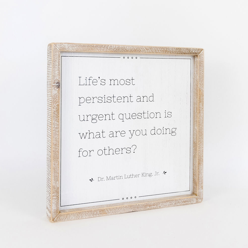 Reversible Wood Framed Sign (LIFE/ CHANGE) - The Nifty Decor