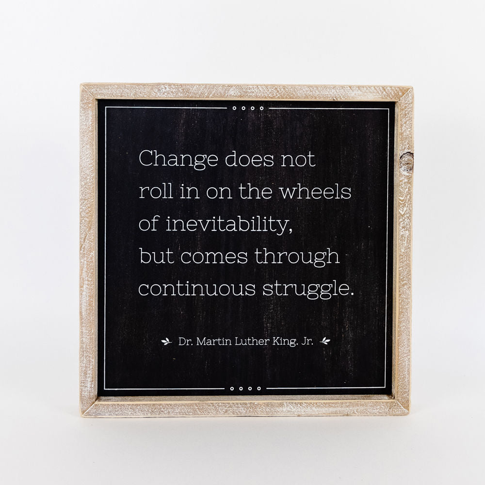 Reversible Wood Framed Sign (LIFE/ CHANGE) - The Nifty Decor