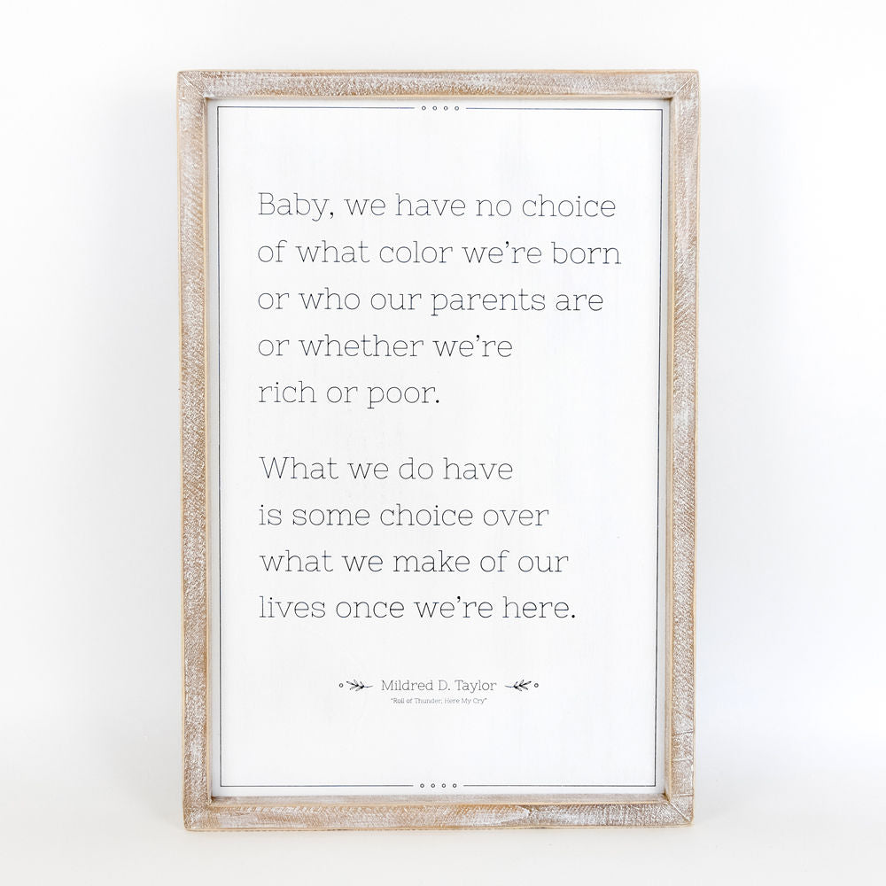 Reversible Wood Framed Sign (CHOICE) - The Nifty Decor