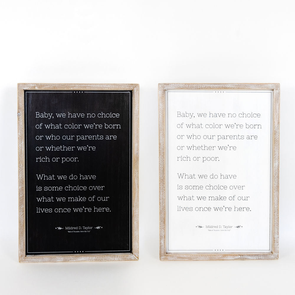 Reversible Wood Framed Sign (CHOICE) - The Nifty Decor