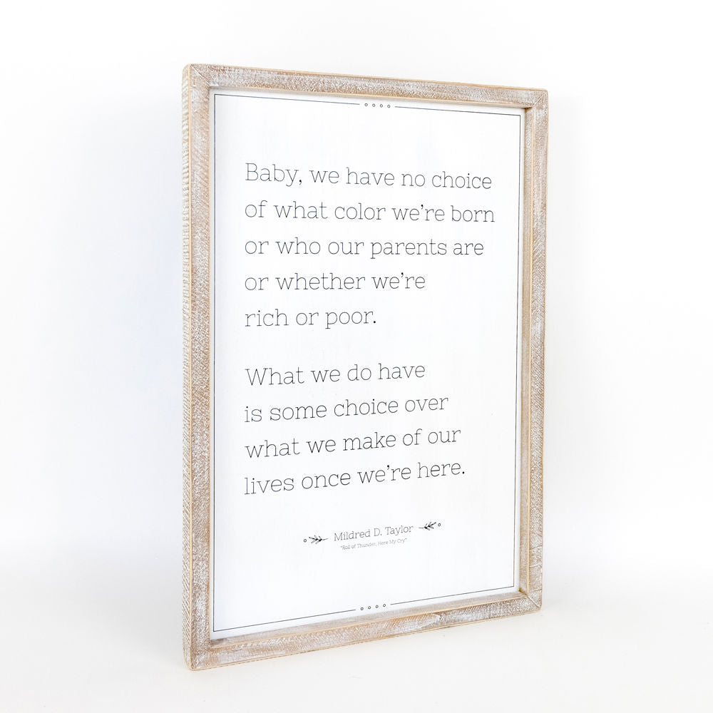 Reversible Wood Framed Sign (CHOICE) - The Nifty Decor