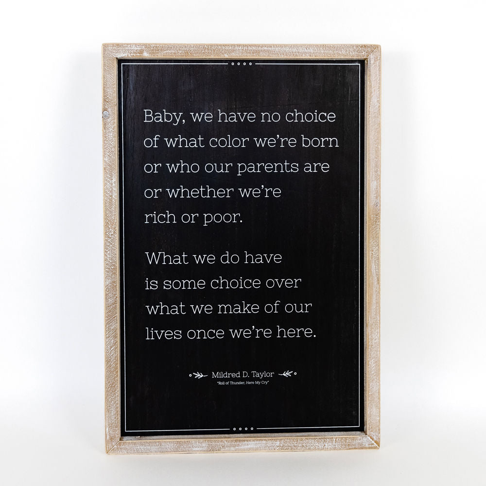Reversible Wood Framed Sign (CHOICE) - The Nifty Decor