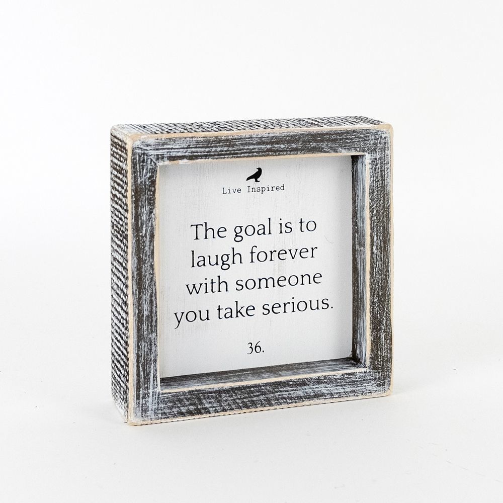Wood Framed Sign (GOAL) - The Nifty Decor
