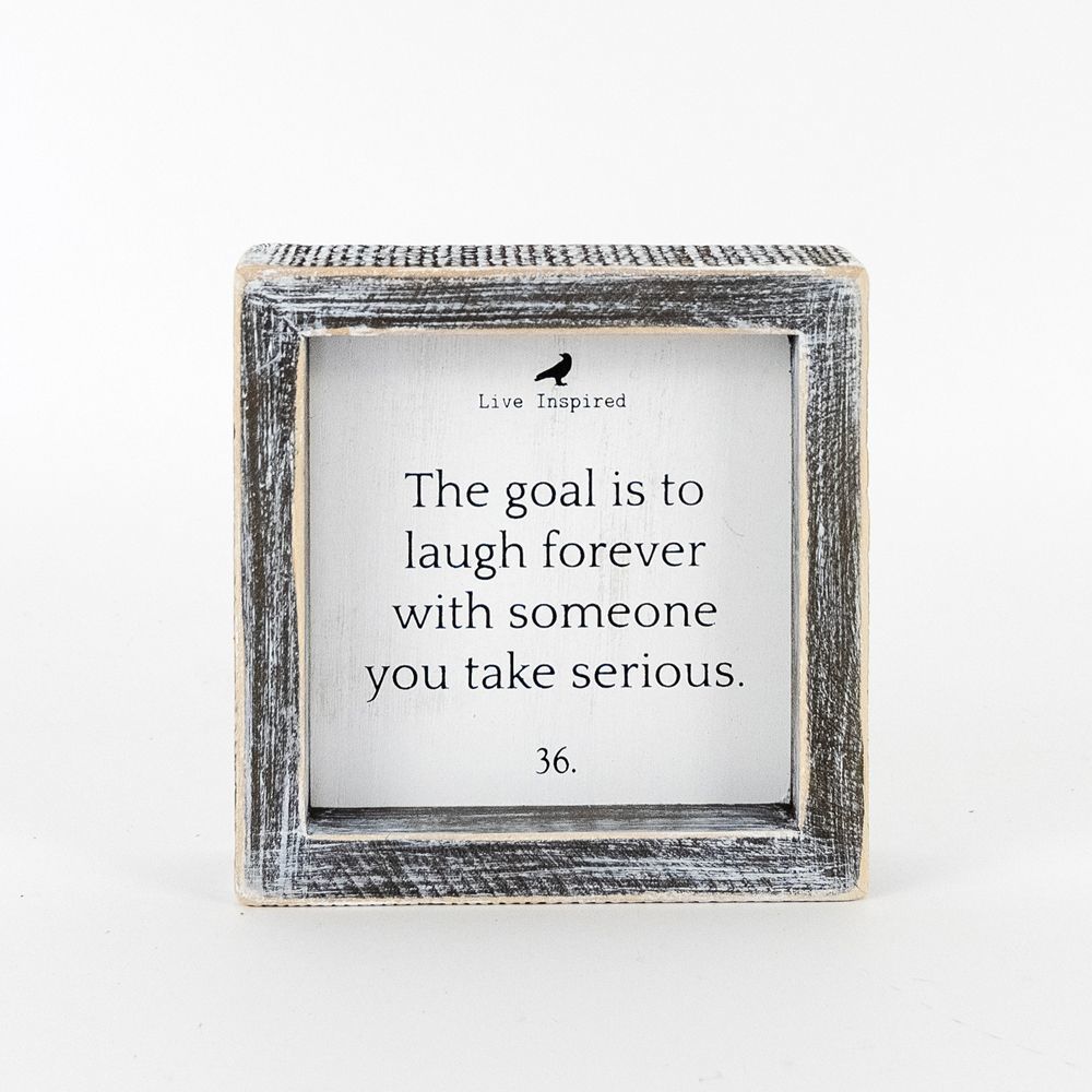 Wood Framed Sign (GOAL) - The Nifty Decor