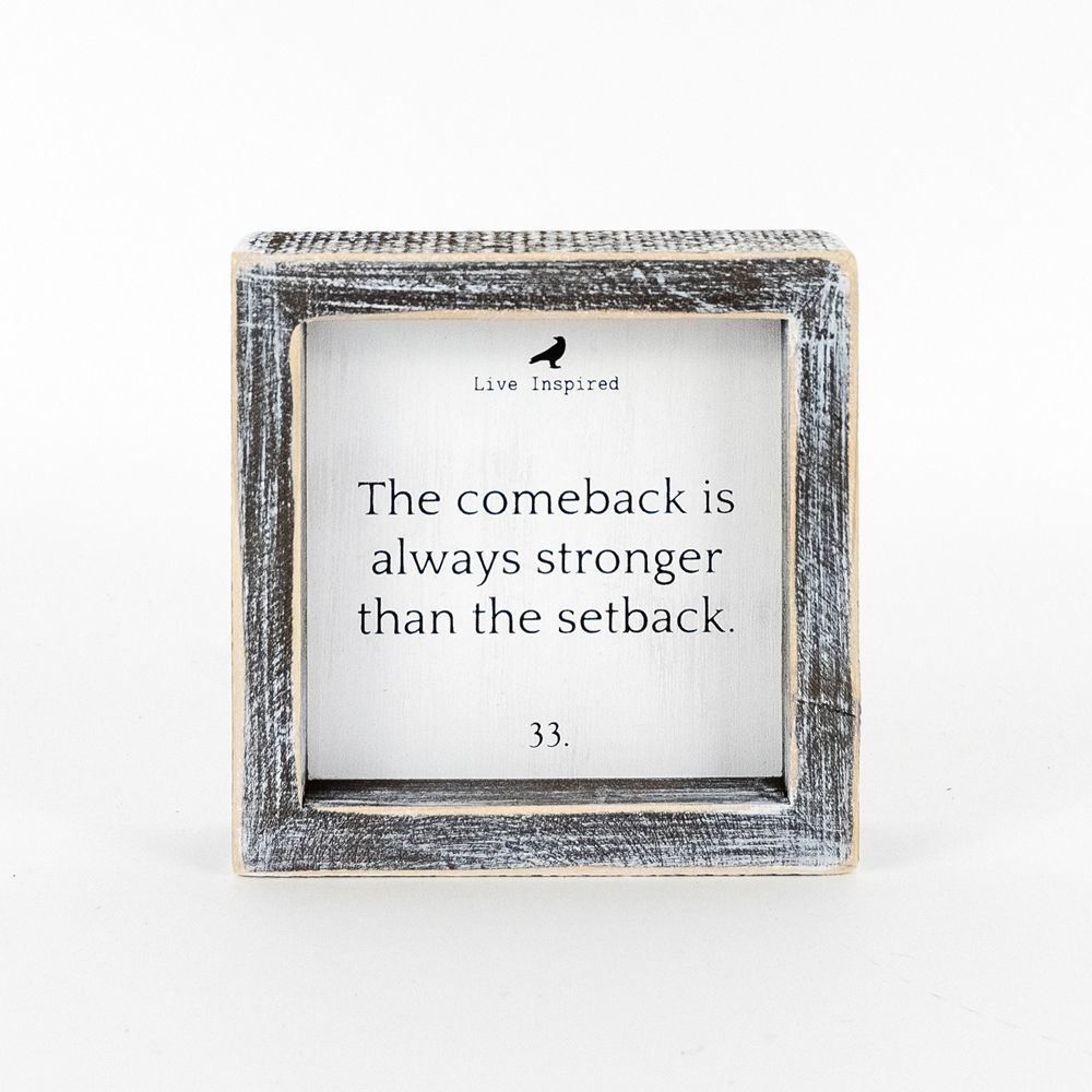 Wood framed sign (COME BACK) - The Nifty Decor