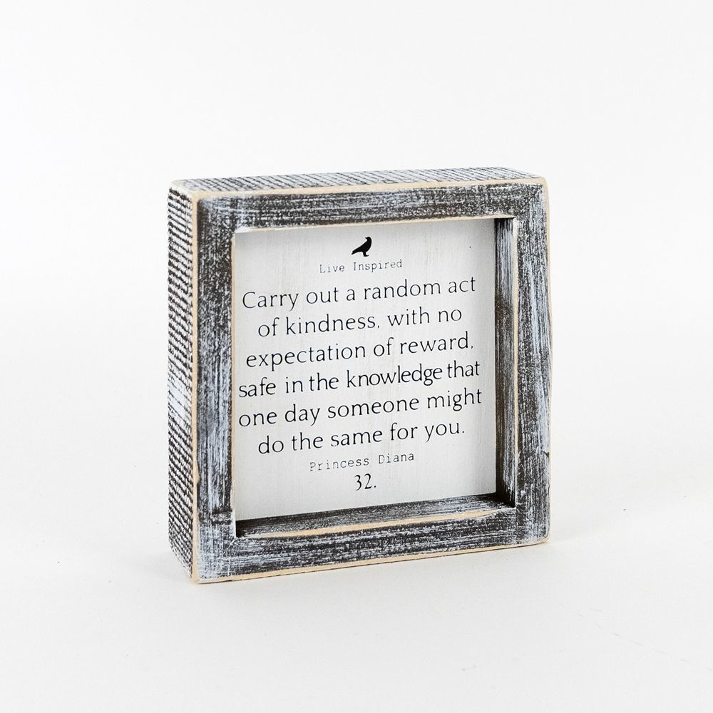 Wood Framed Sign (KINDNESS) - The Nifty Decor