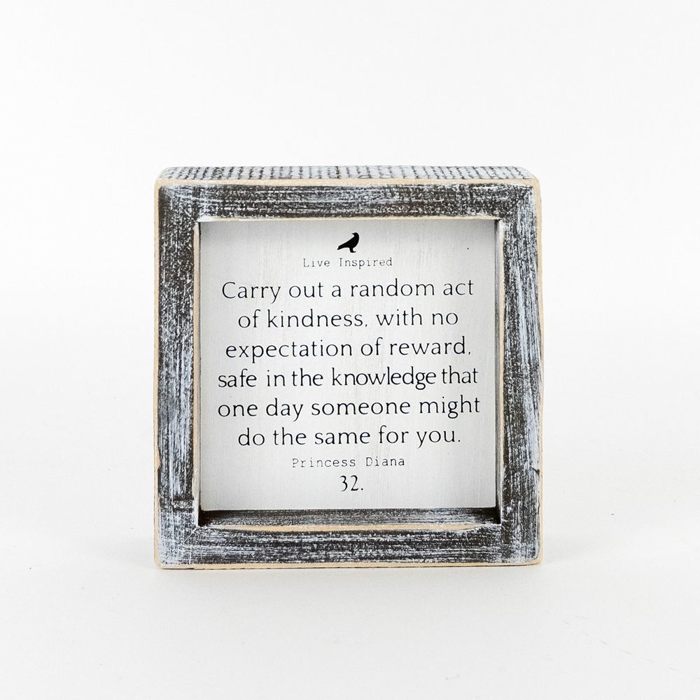 Wood Framed Sign (KINDNESS) - The Nifty Decor