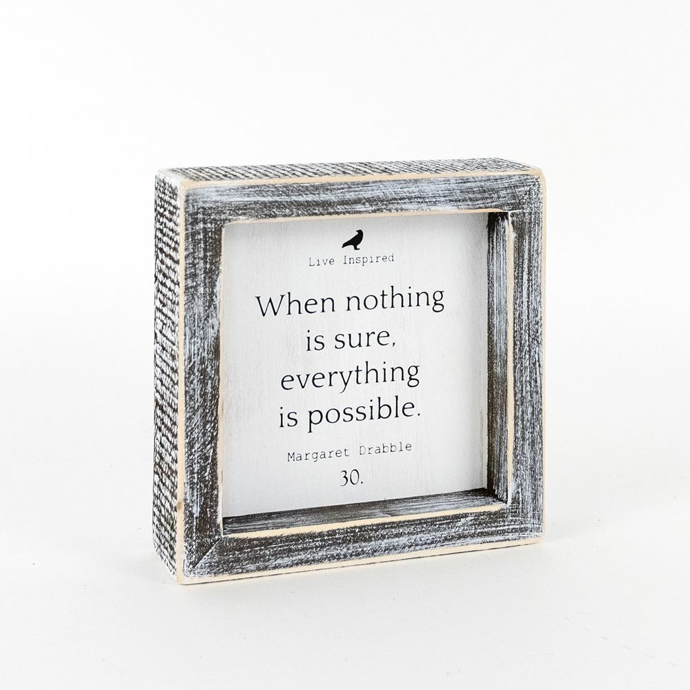 Wood Framed Sign (POSSIBLE) - The Nifty Decor