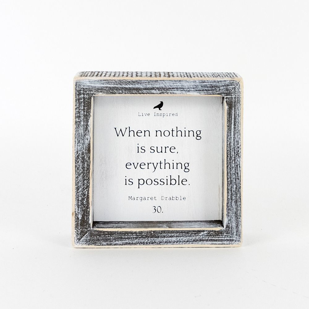 Wood Framed Sign (POSSIBLE) - The Nifty Decor