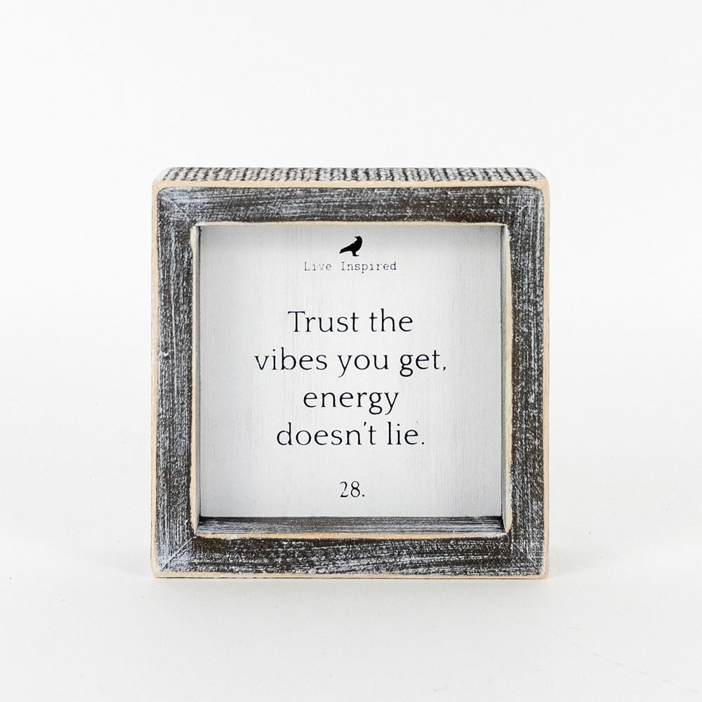 Wood Framed Sign (VIBES) - The Nifty Decor