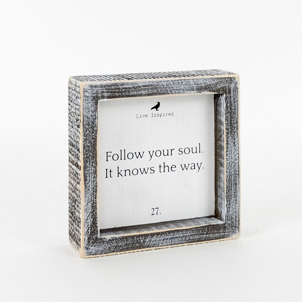 Wood Framed Sign (FOLLOW SOUL) - The Nifty Decor