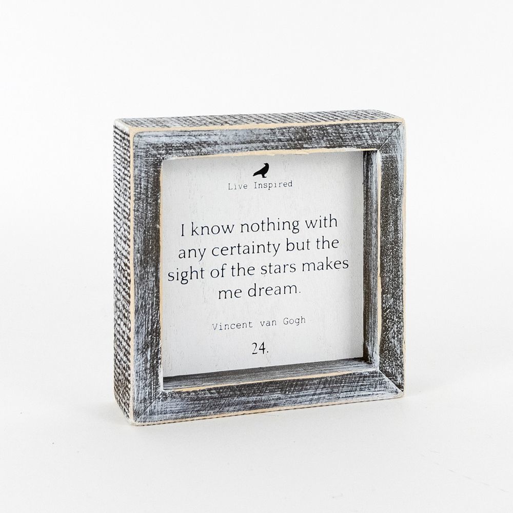 Wood Framed Sign (STARS/DREAM) - The Nifty Decor