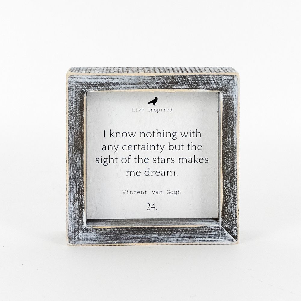 Wood Framed Sign (STARS/DREAM) - The Nifty Decor