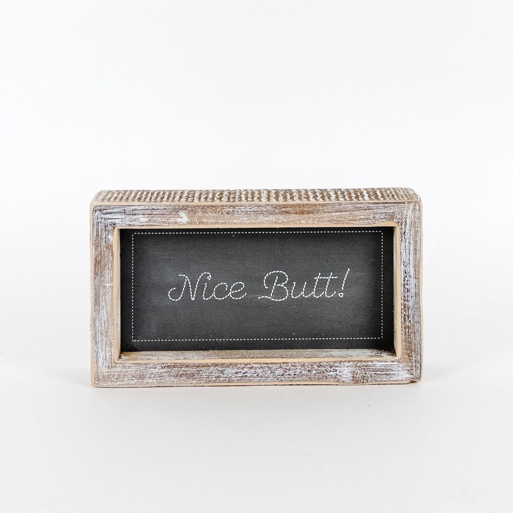 NICE/POOP Reversible sign - The Nifty Decor