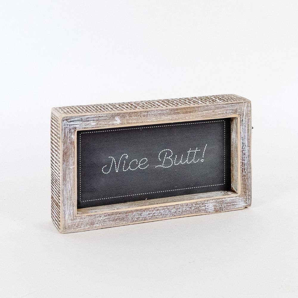 NICE/POOP Reversible sign - The Nifty Decor