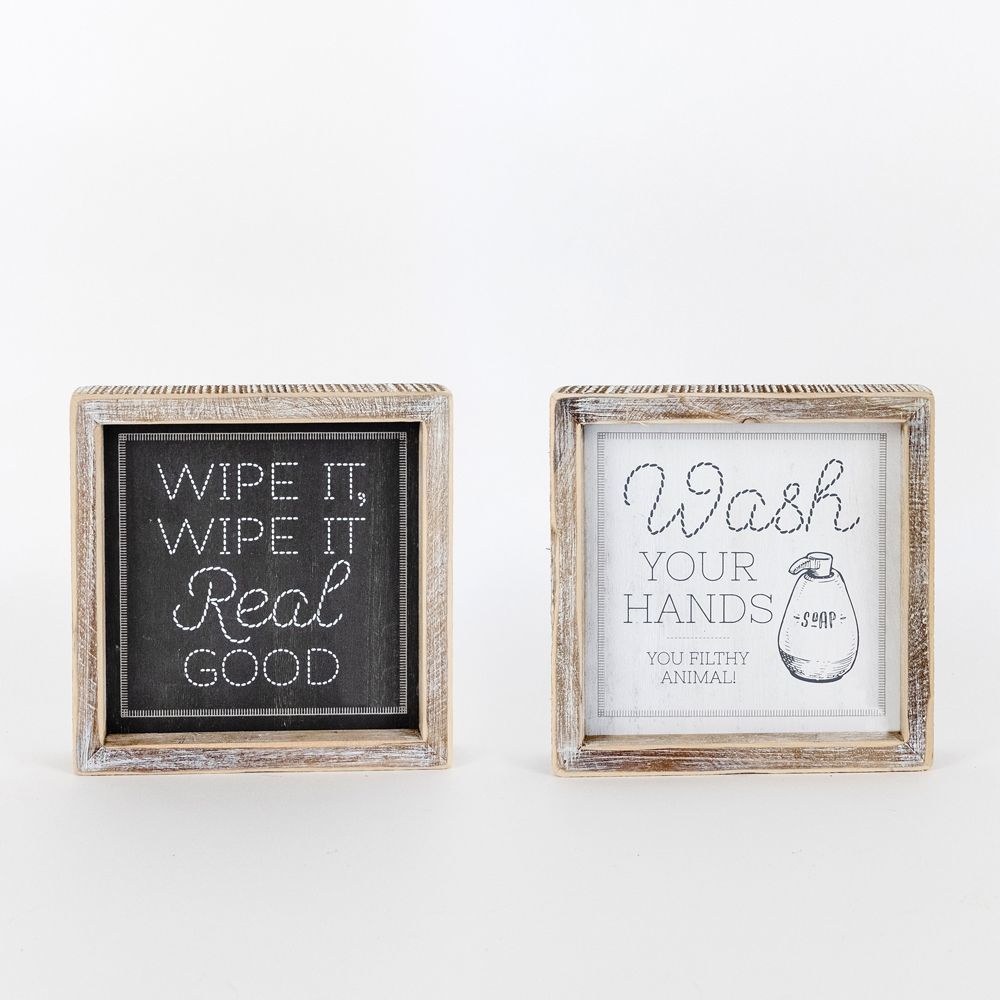 WIPE/WASH Reversible sign - The Nifty Decor