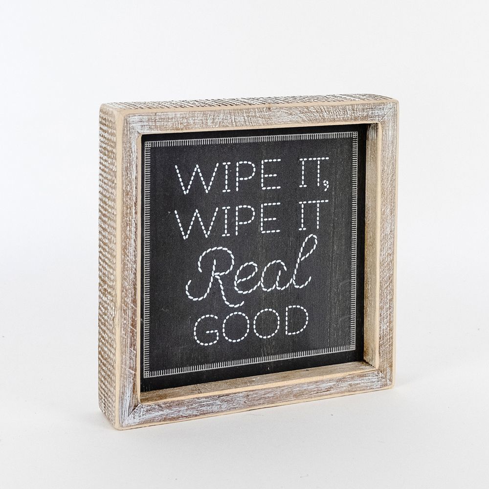 WIPE/WASH Reversible sign - The Nifty Decor