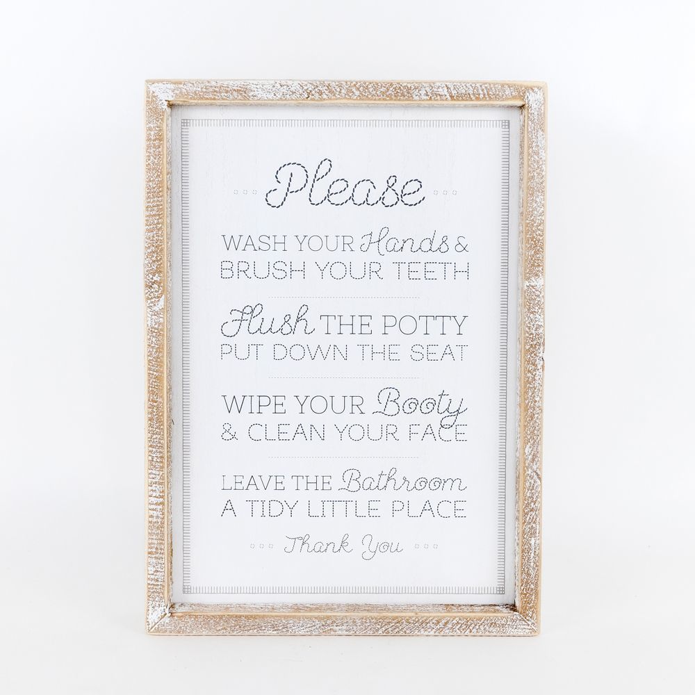 Reversible framed sign (ZONE/PLEASE) - The Nifty Decor