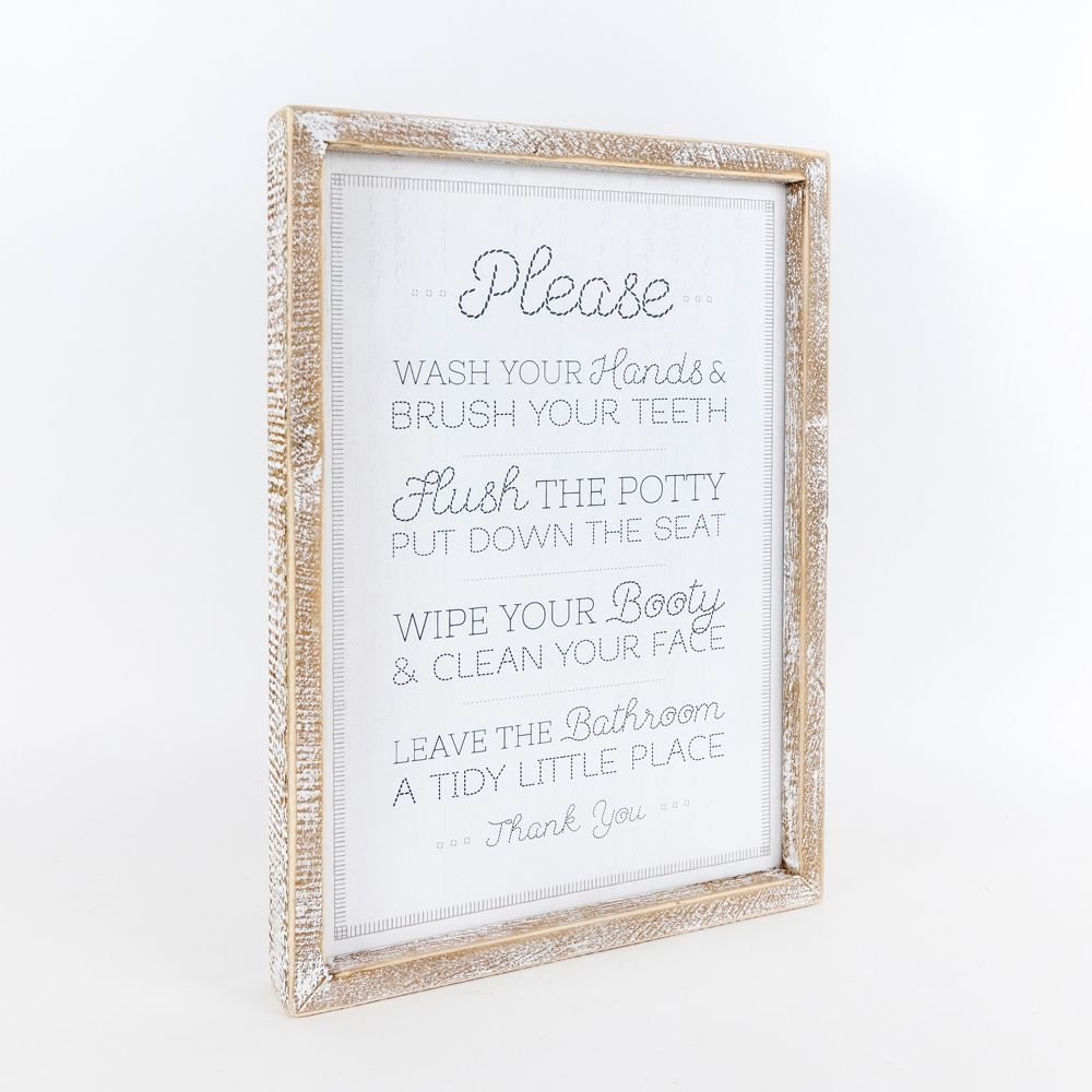 Reversible framed sign (ZONE/PLEASE) - The Nifty Decor