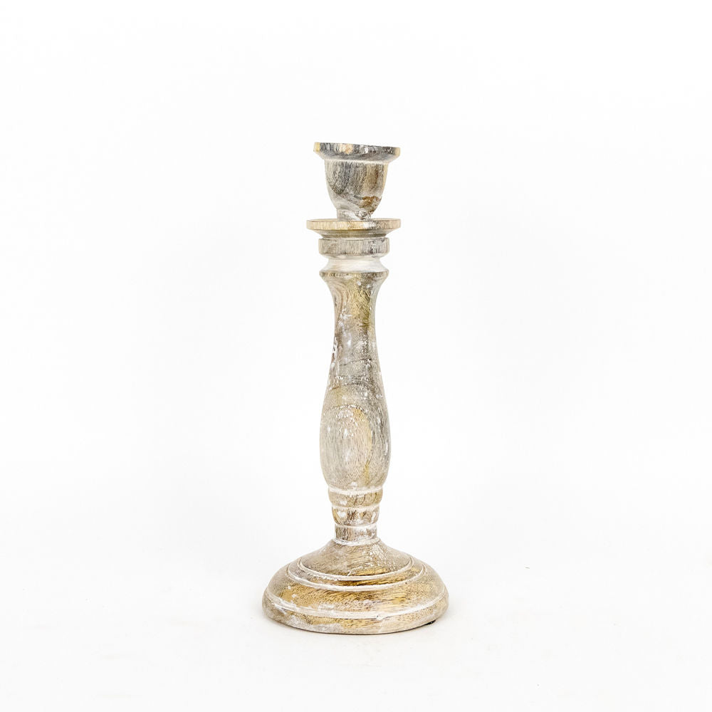 Mango wood candle holder, Small - The Nifty Decor