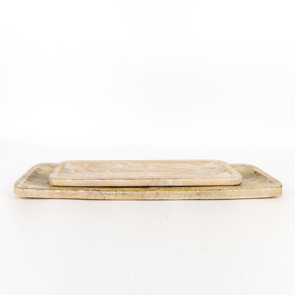 Mango wood nested tray, set of 2 - The Nifty Decor