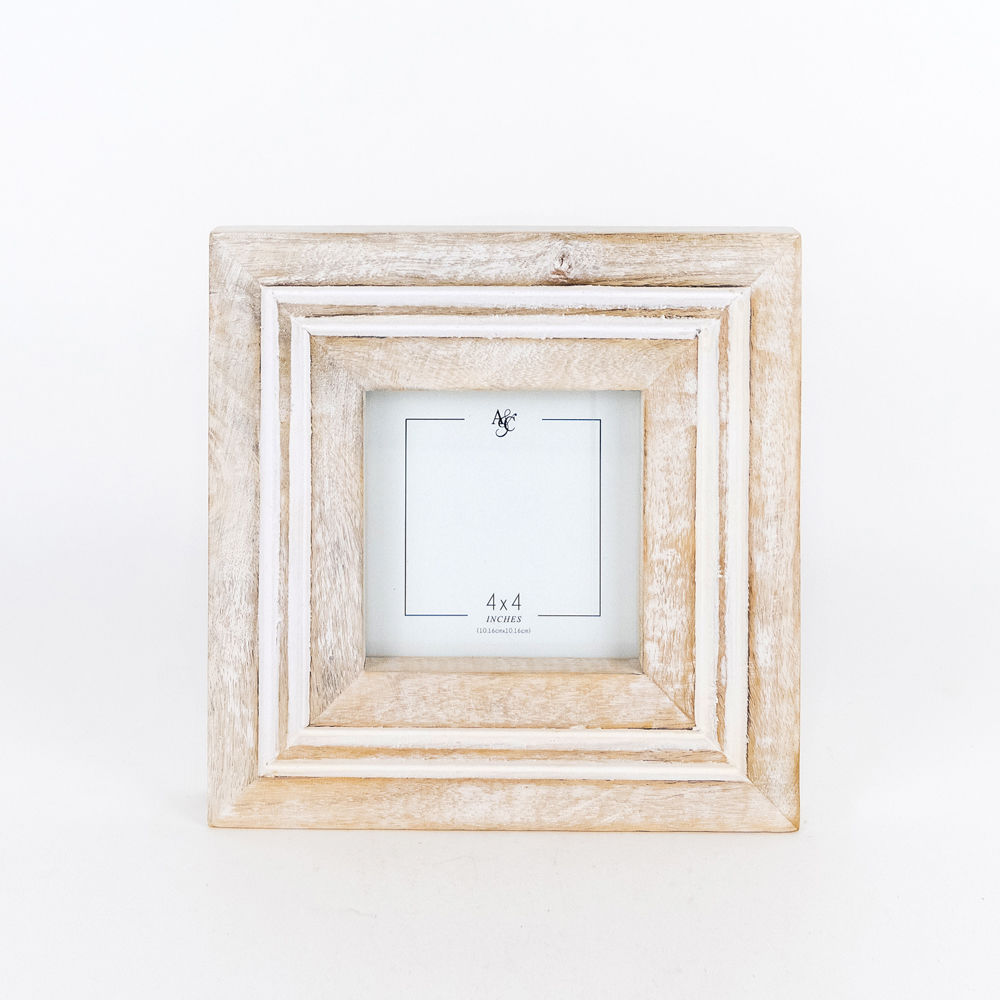 4x4 Mango wood photo frame - The Nifty Decor