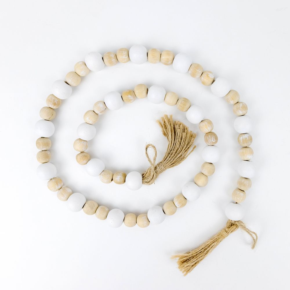 Garland with Tassels- Natural n White - The Nifty Decor