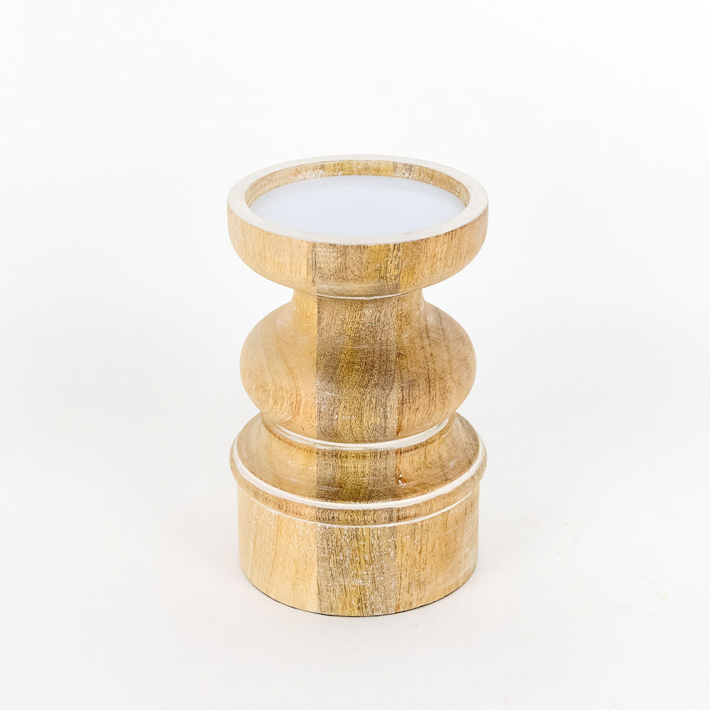 Big Mango wood candle holder - The Nifty Decor