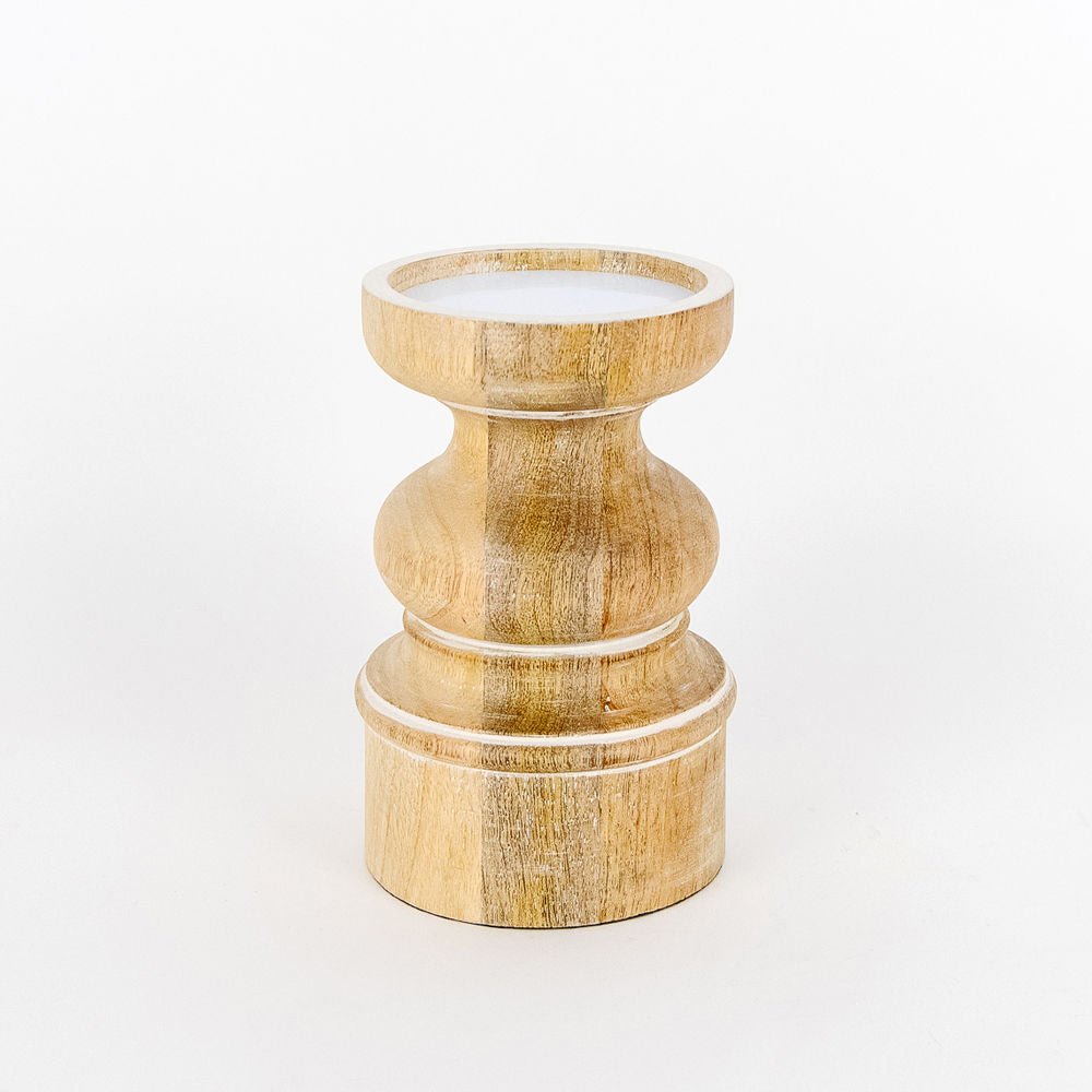 Big Mango wood candle holder - The Nifty Decor