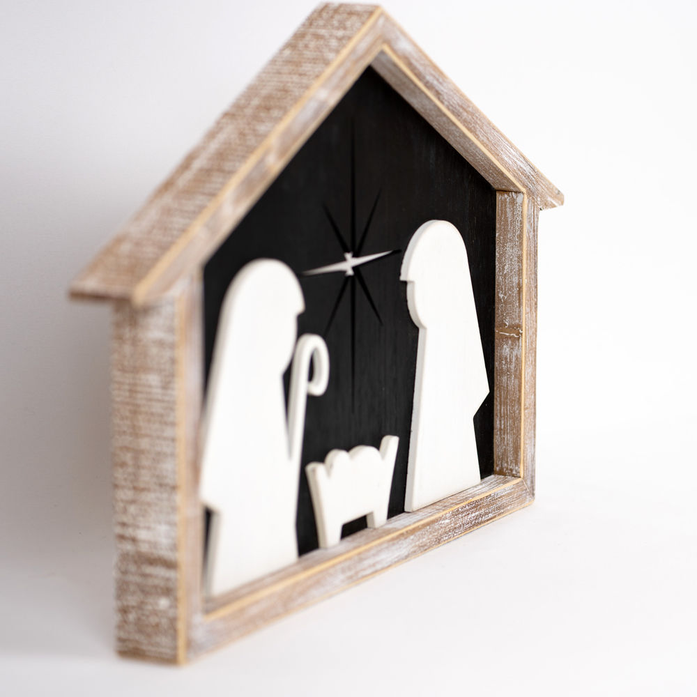 NATIVITY, wood frame house - The Nifty Decor
