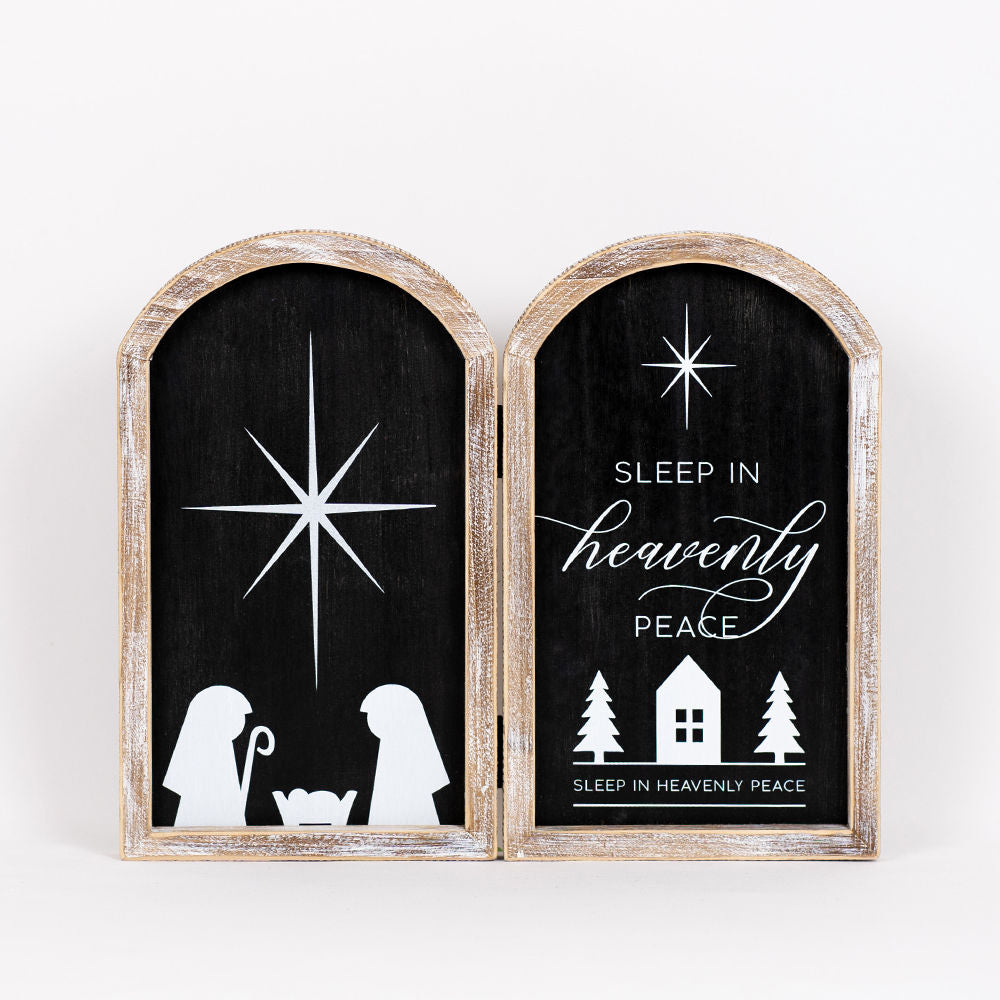 HEAVENLY/PEACE, foldable wood sign - The Nifty Decor