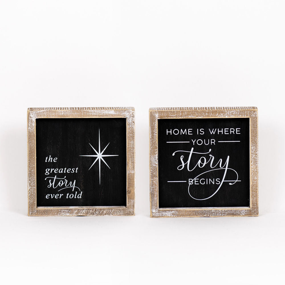 STORY/HOME, reversible sign - The Nifty Decor