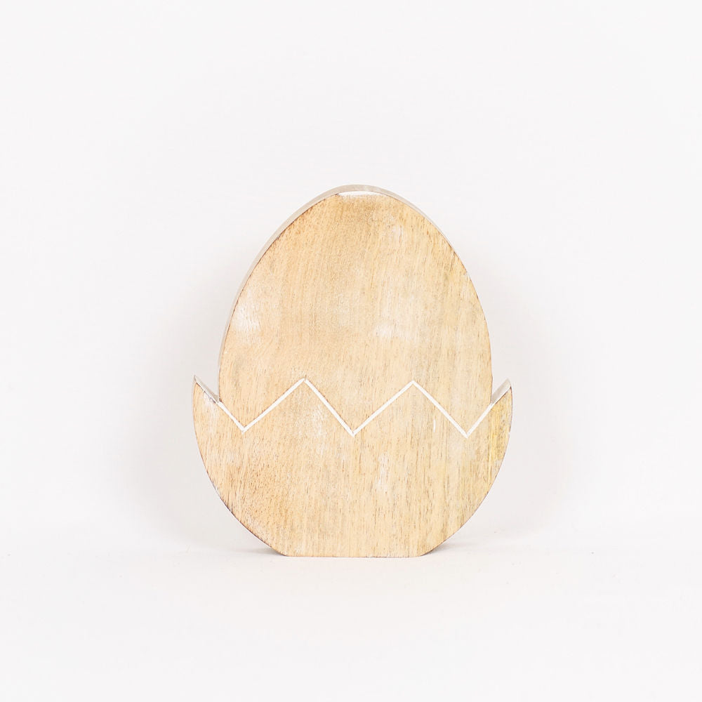 EGG Mango wood cutout - The Nifty Decor