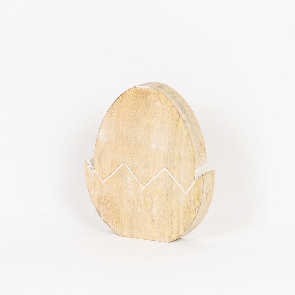 EGG Mango wood cutout - The Nifty Decor