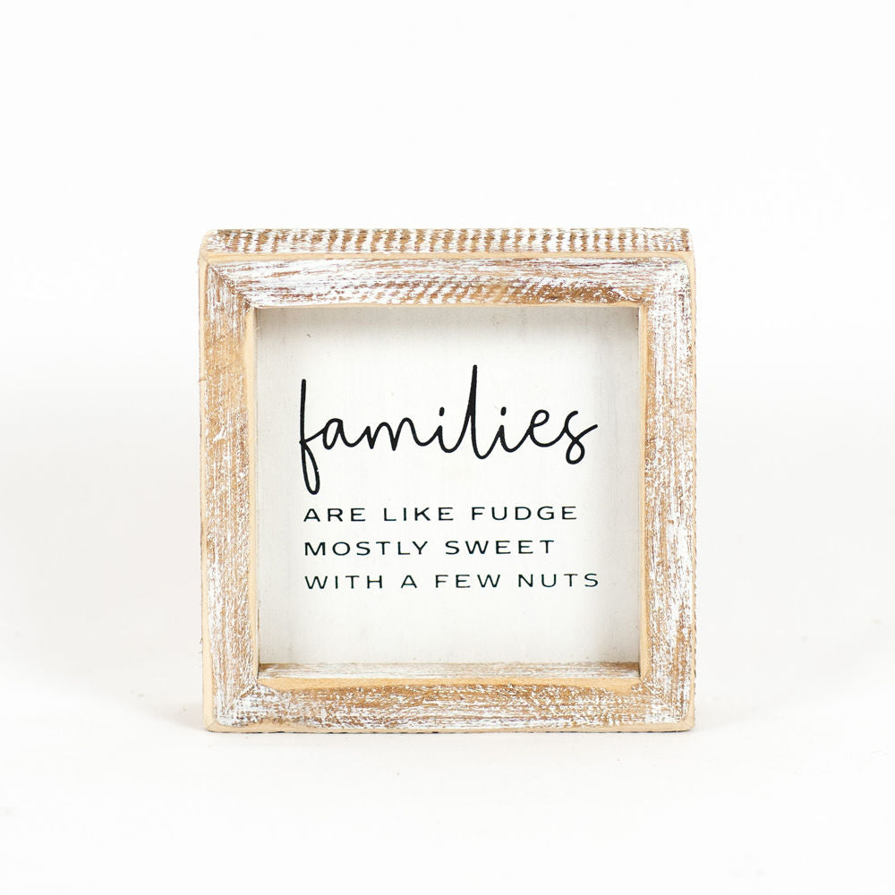 FAMILIES, wood framed sign - The Nifty Decor