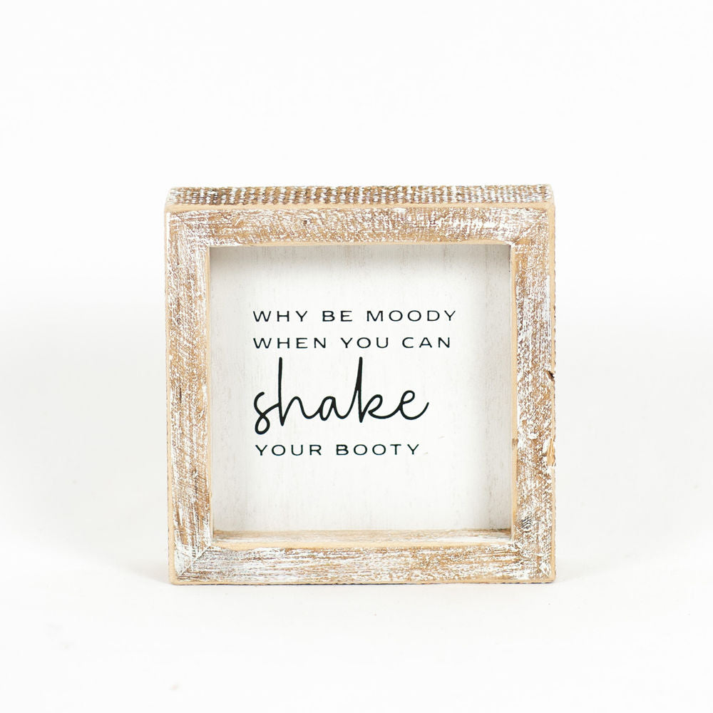 SHAKE BOOTY, wood framed sign - The Nifty Decor