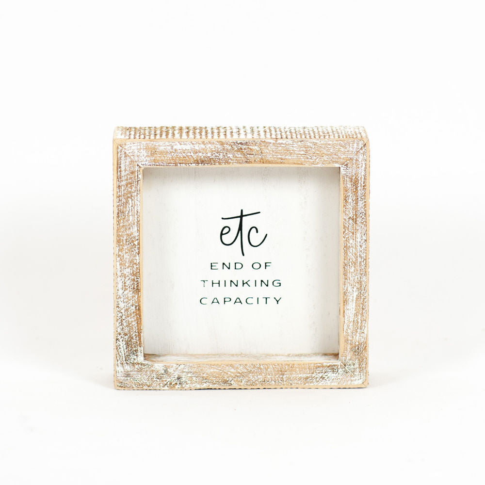 ETC, wood framed sign - The Nifty Decor