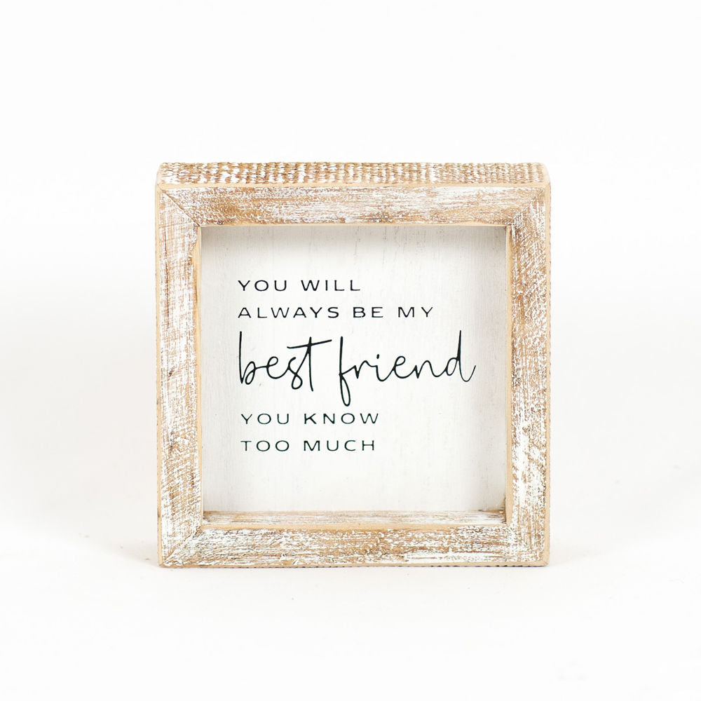 BEST FRIENDS, wood framed sign - The Nifty Decor