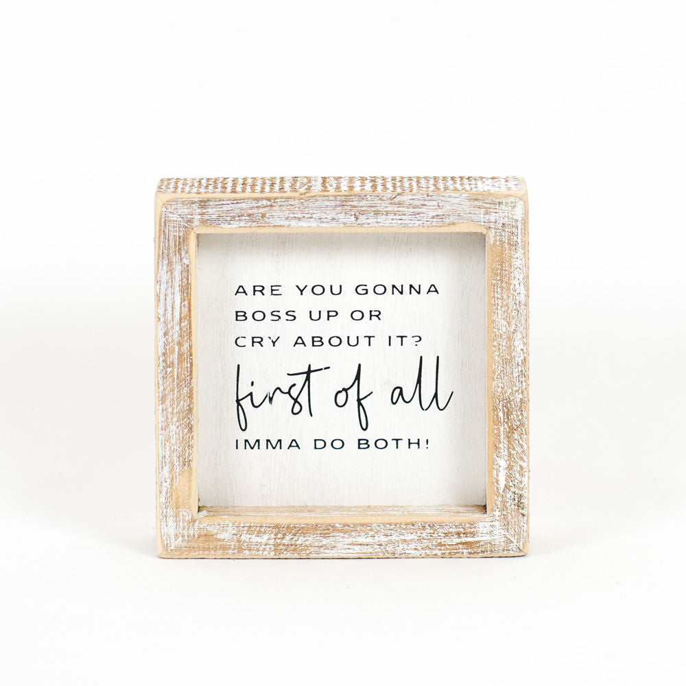 FIRST ALL, wood framed sign - The Nifty Decor