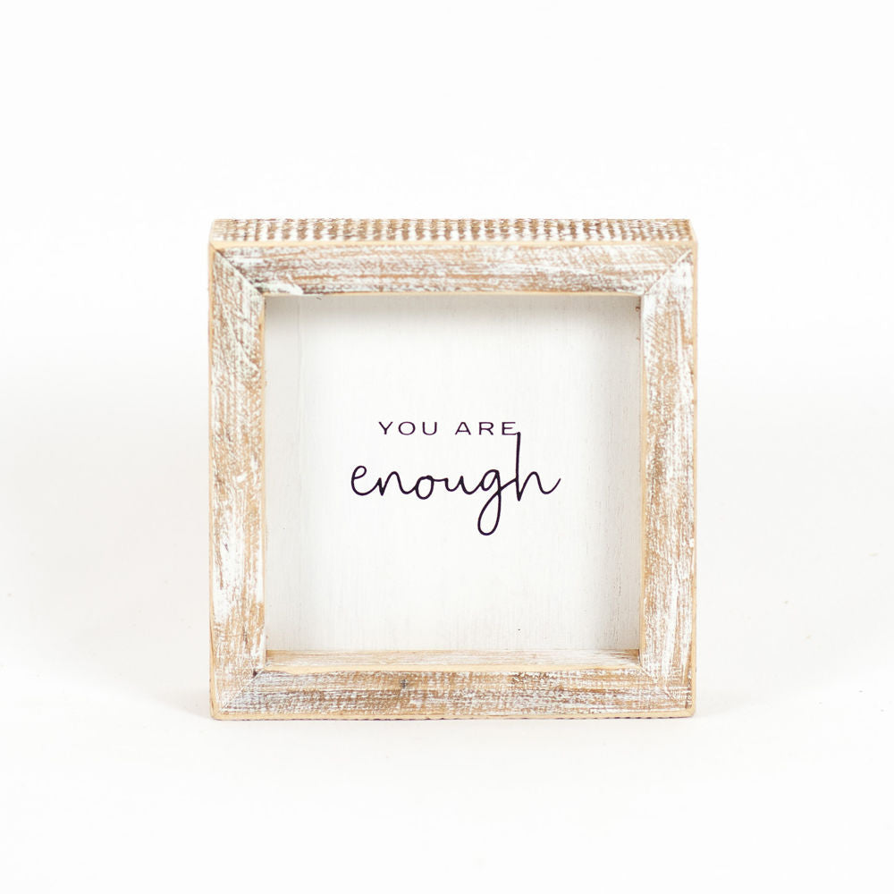 YOU ENOUGH, wood framed sign - The Nifty Decor
