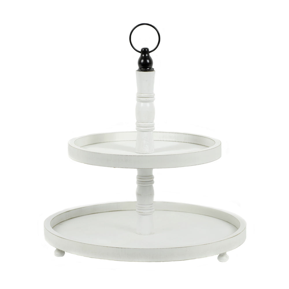 Two tiered wood tray - The Nifty Decor