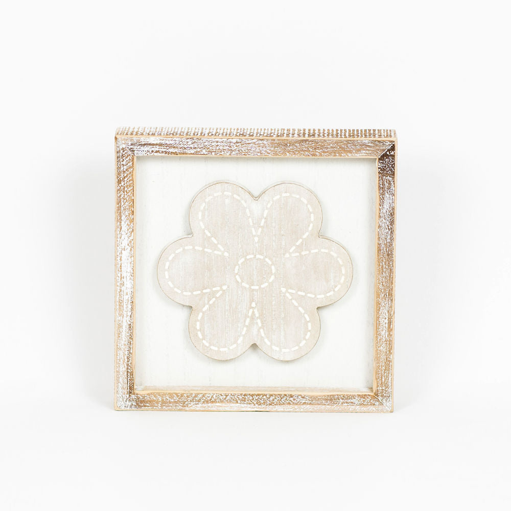 Bigger HEART/ FLOWER, reversible sign - The Nifty Decor