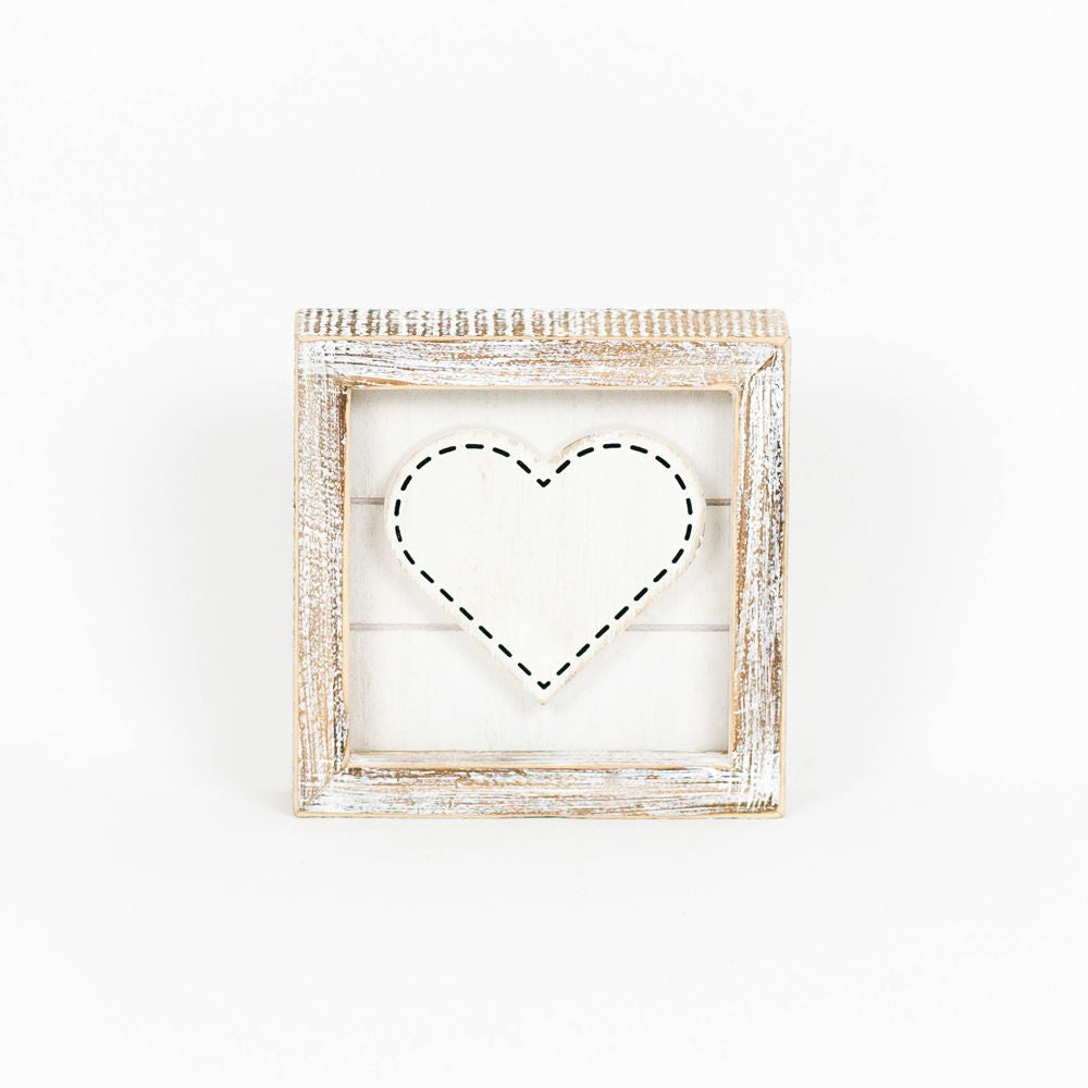 HEART/ FLOWER, reversible sign - The Nifty Decor