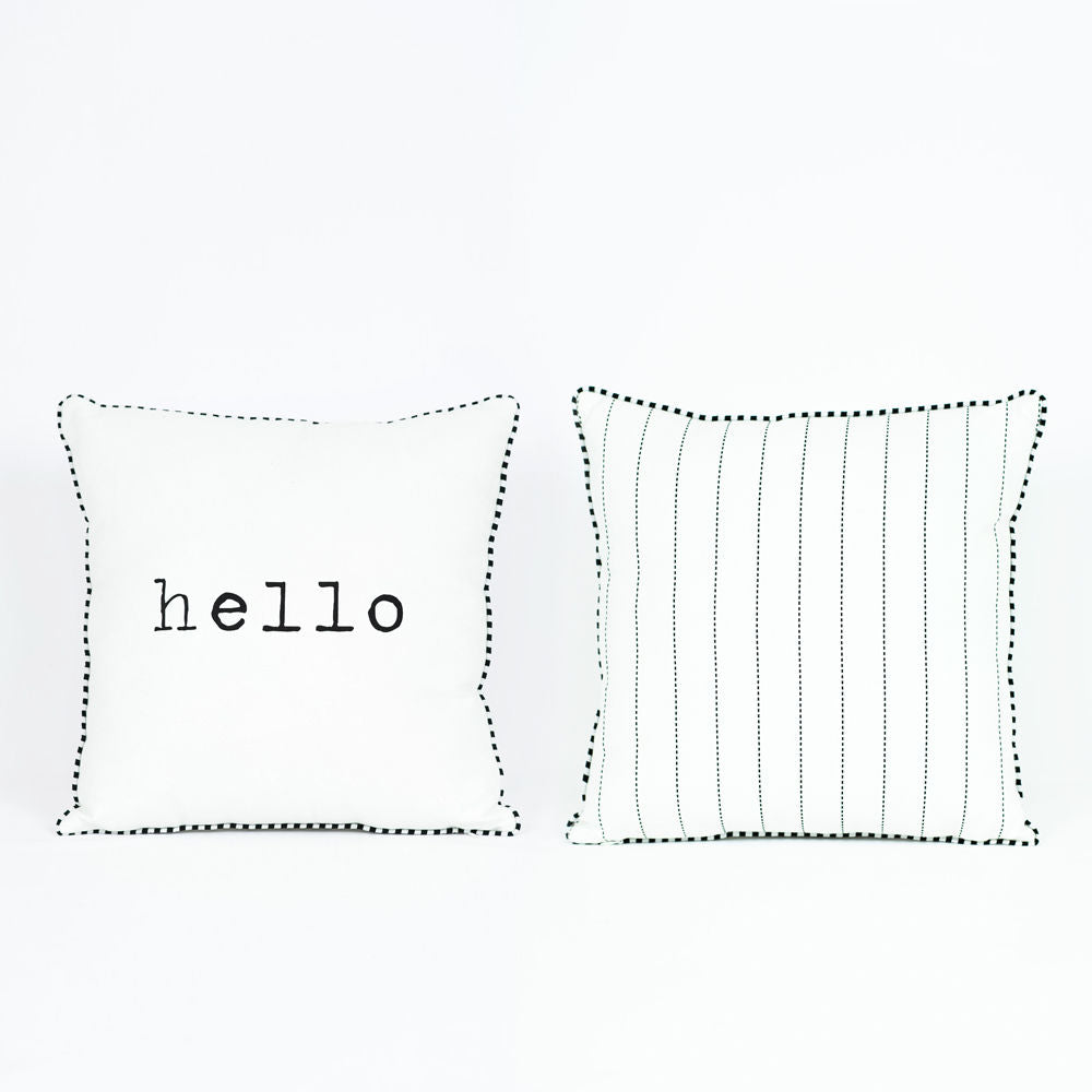 HELLO, reversible pillow - The Nifty Decor