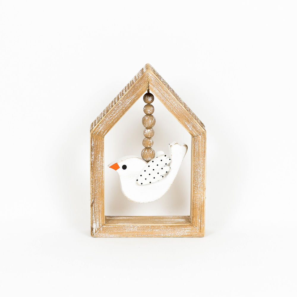 BIRD HOUSE, reversible wood cutout - The Nifty Decor