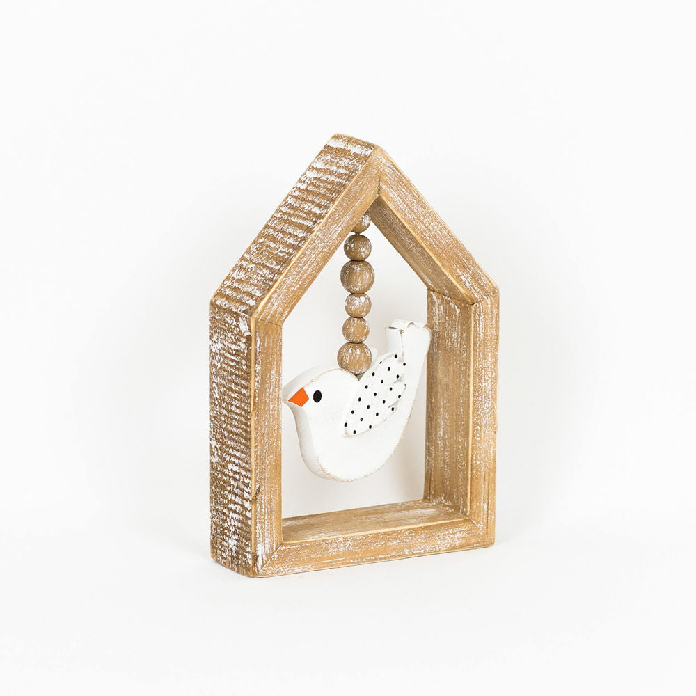 BIRD HOUSE, reversible wood cutout - The Nifty Decor
