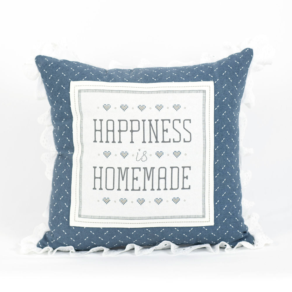 HAPPINESS, reversible pillow - The Nifty Decor