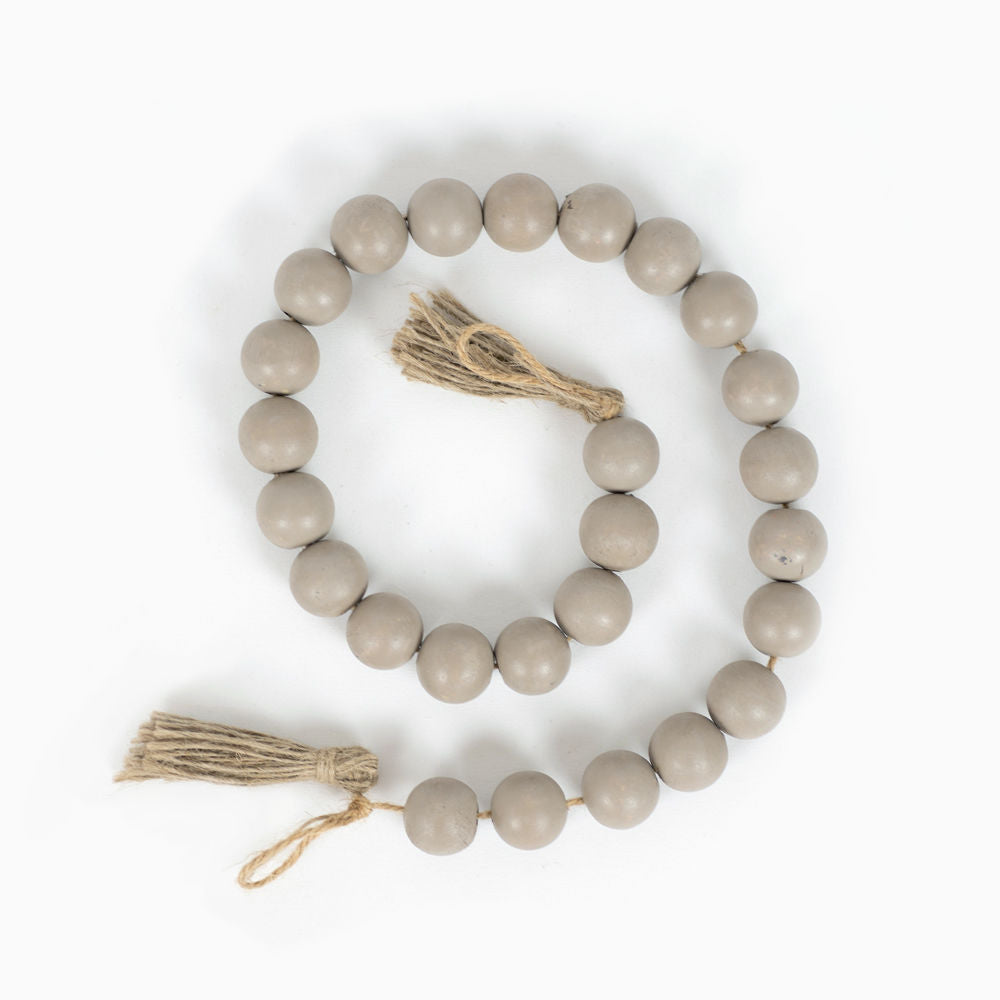 Grey bead garland - The Nifty Decor