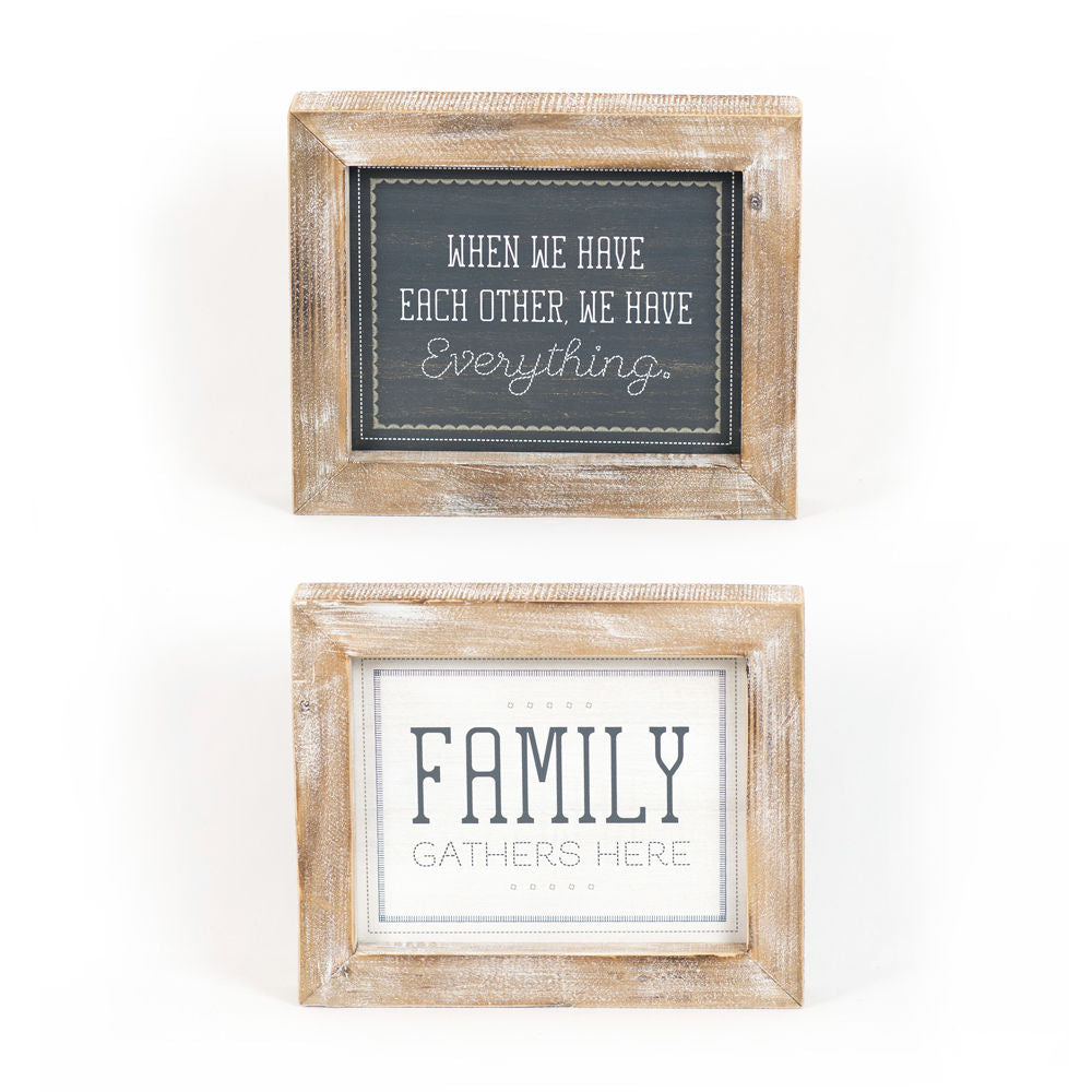 FAMILY/EACH Reversible sign - The Nifty Decor